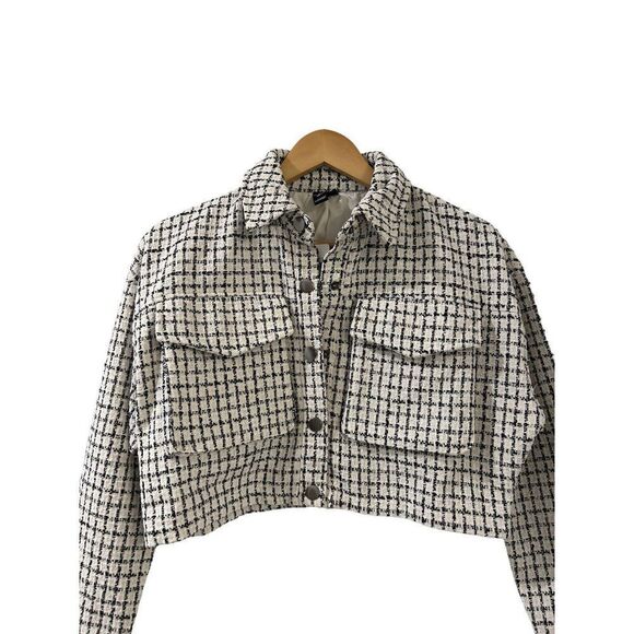 Windsor Chic Sophistication Tweed Cropped Jacket NWT Small (Sold Out Online) $52 - Picture 6 of 14